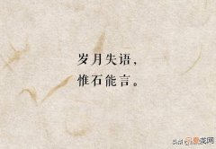 惟石能言是什么意思（岁月失语惟石能言意思简述 岁月失语