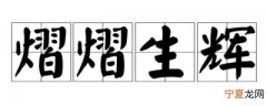 熠熠生辉解释及出处 熠熠生辉的意思是