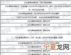 幼儿园暑假什么时候放假2022 幼儿园暑假是几月到几月