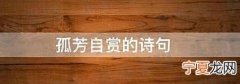 关于孤芳自赏的诗句古诗大全