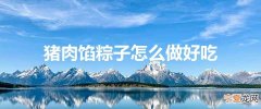 猪肉馅粽子怎么做好吃