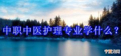 学中医护理能干什么