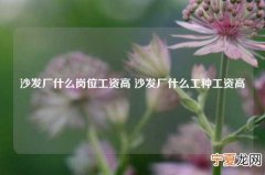 沙发厂什么岗位工资高 沙发厂什么工种工资高