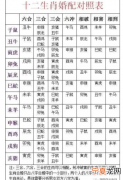 12生肖配对情侣 12生肖配对姻缘表