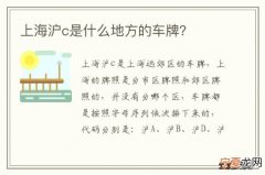 上沪c牌需要什么材料 上沪c牌需要什么资料