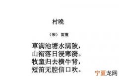村晚古诗的意思翻译，村晚古诗意思20字简短？
