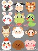 12生肖造型汤圆 十二生肖烫画图