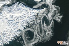 北冰洋海峡漩涡状浮冰