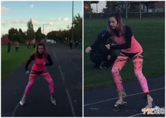 加拿大女子穿高跟直排滚轴溜冰鞋以21.52秒速度倒后滑行近100米创世界纪录